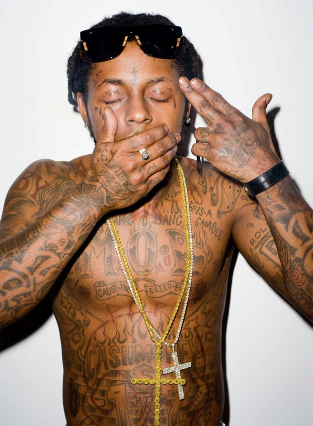 lil wayne piercings pictures. Lil Wayne - GQ Interview - Terry Richardson images