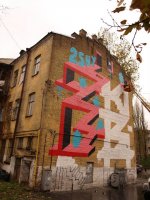 2Shy wall painting in Kiev